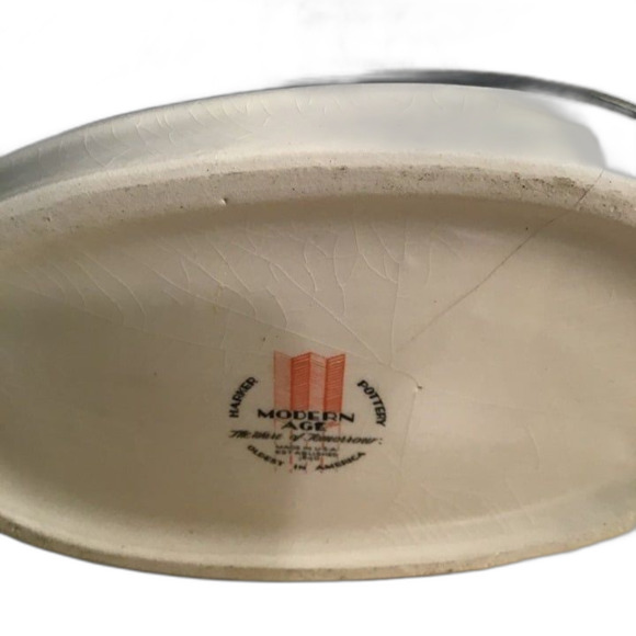 Vintage Modern Age Creamer Hand Painted Red Flowers With Yellow Gray Leaves - Picture 7 of 7